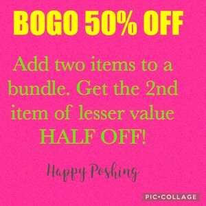 BOGO 1/2 Off Sale